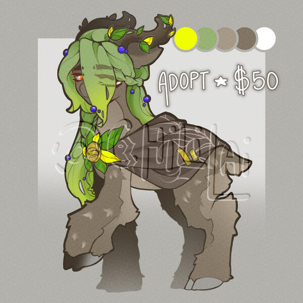 Wild Druid Themed Pony/Deer [OPEN]